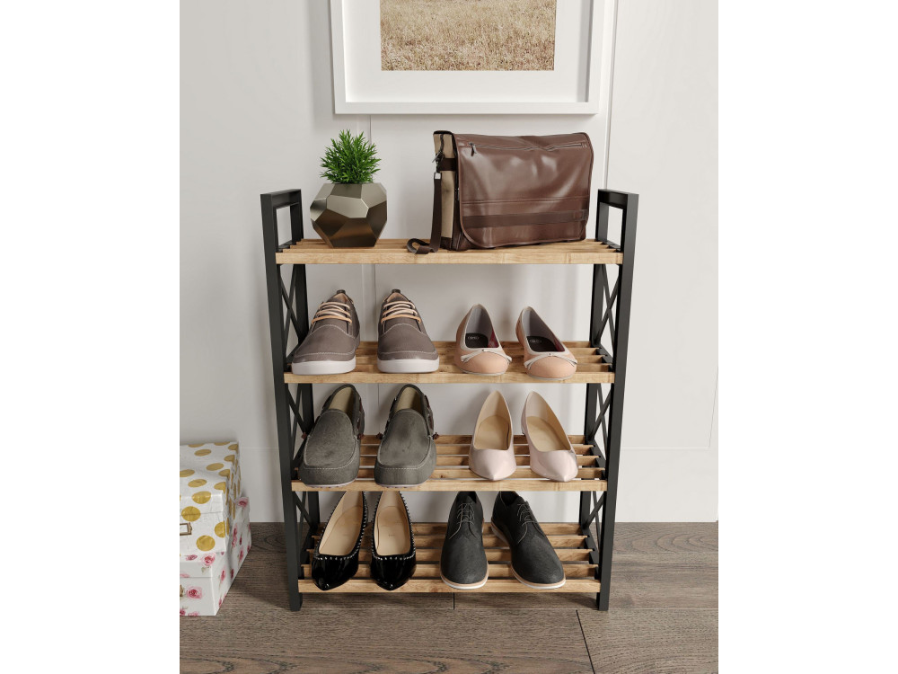Libreria in legno "Plastic" - 46 x 18 x 64 cm - Nero