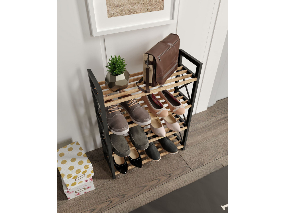 Libreria in legno "Plastic" - 46 x 18 x 64 cm - Nero