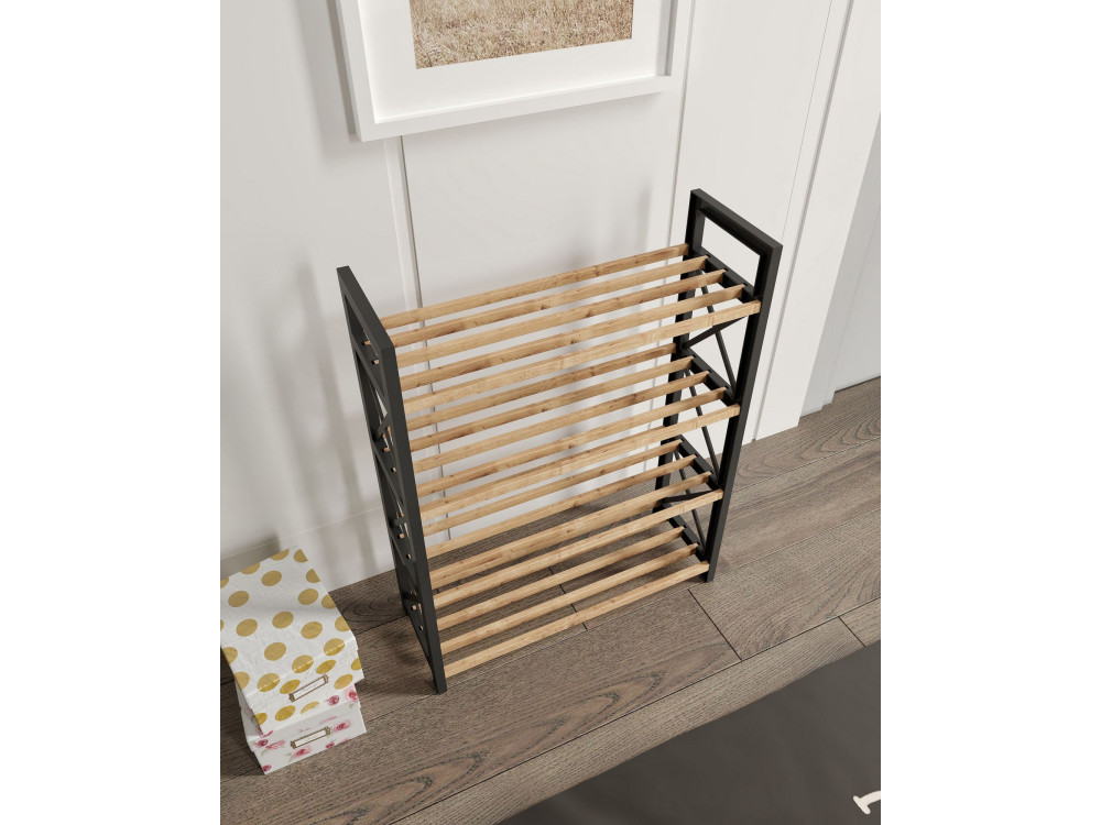 Libreria in legno "Plastic" - 46 x 18 x 64 cm - Nero