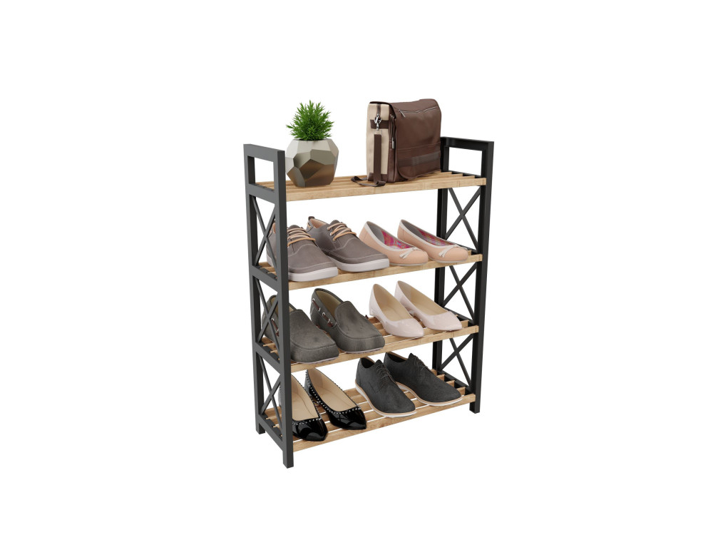Libreria in legno "Plastic" - 46 x 18 x 64 cm - Nero