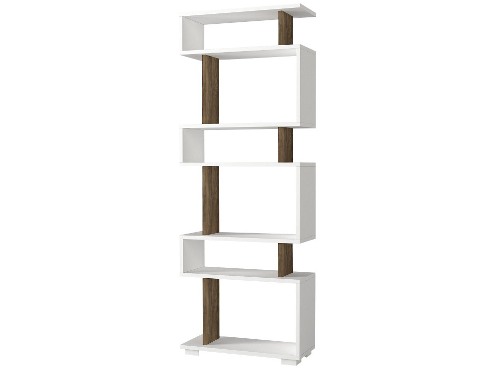 Libreria in legno "Blok" - 60 x 19 x 165 cm - Marrone