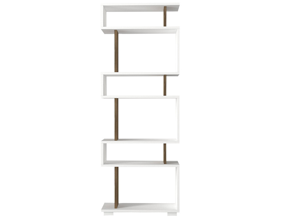 Libreria in legno "Blok" - 60 x 19 x 165 cm - Marrone