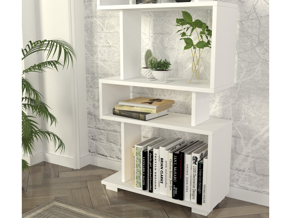 Libreria in legno "Blok" - 60 x 19 x 165 cm - Bianco