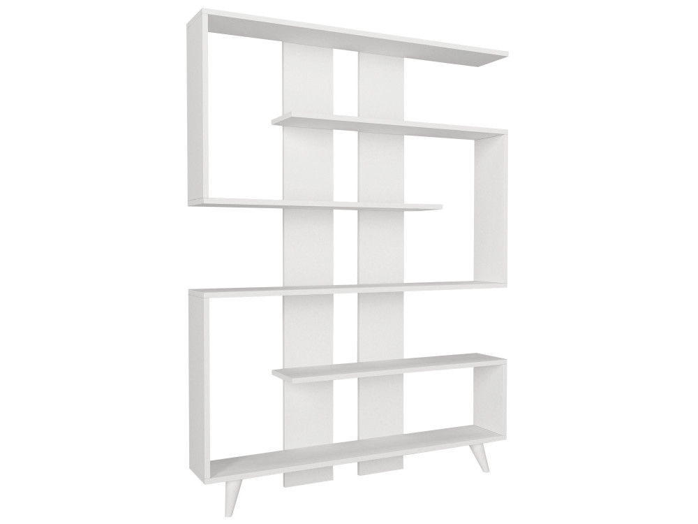 Libreria in legno "Rain" - 120 x 20 x 162 cm - Bianco