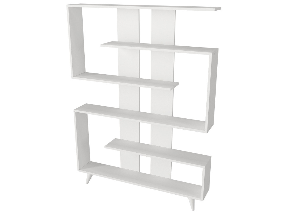Libreria in legno "Rain" - 120 x 20 x 162 cm - Bianco