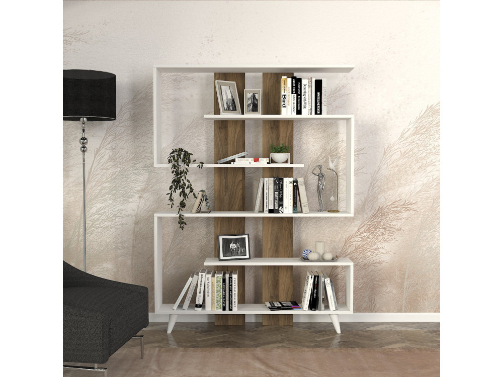 Libreria in legno "Rain" - 120 x 20 x 162 cm - Marrone