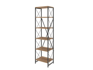 Libreria in legno "Suadiye" - 50 x 30 x 180 cm - Marrone