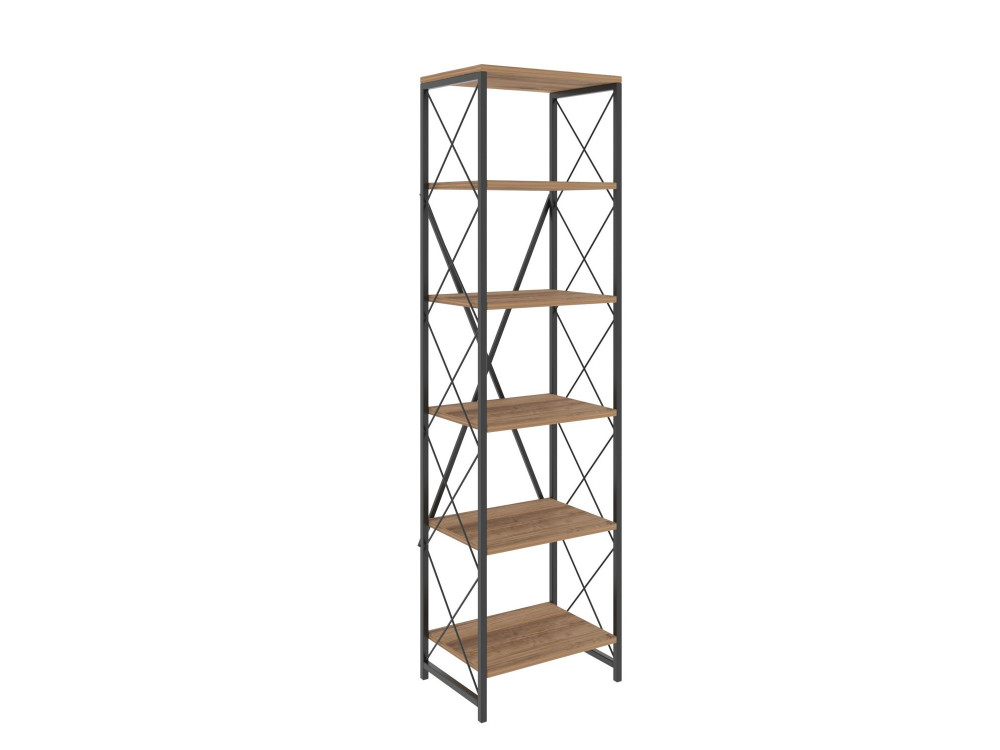 Libreria in legno "Suadiye" - 50 x 30 x 180 cm - Marrone