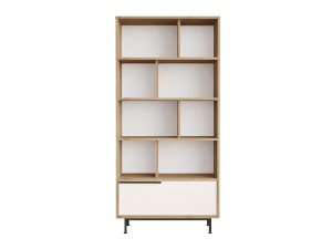 Libreria in legno "ON4-SW" - 84 x 30 x 176 cm - Bianco