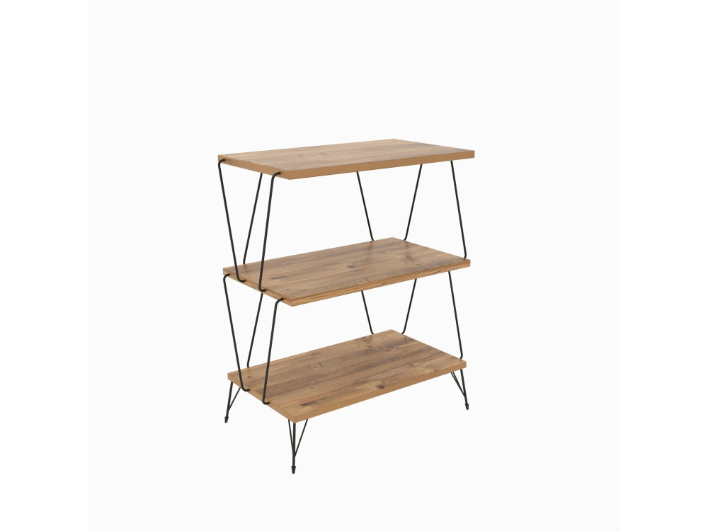Libreria in legno "Lazandos" - 46 x 30 x 76 cm - Marrone