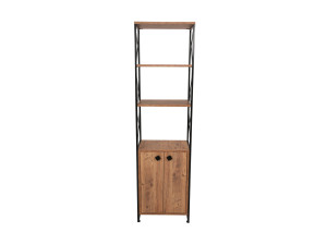 Libreria in legno "Tervel" - 49 x 30 x 180 cm - Marrone