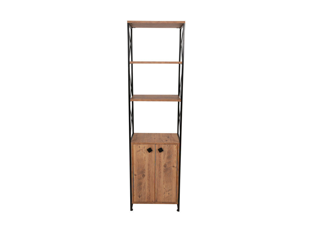 Libreria in legno "Tervel" - 49 x 30 x 180 cm - Marrone