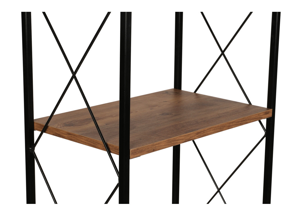 Libreria in legno "Tervel" - 49 x 30 x 180 cm - Marrone