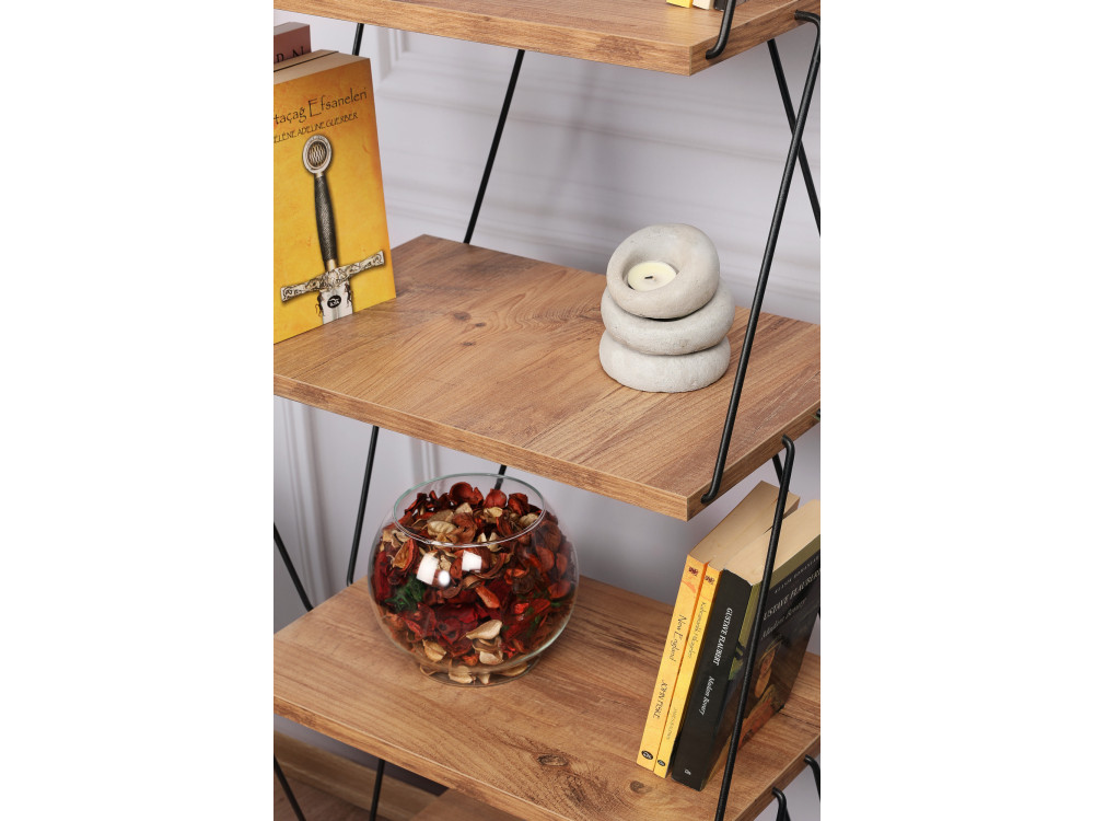 Libreria in legno "Balaban" - 46 x 30 x 165 cm - Marrone