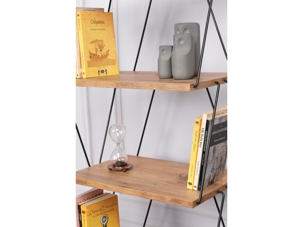 Libreria in legno "Balaban" - 46 x 30 x 165 cm - Marrone
