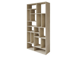 Libreria in legno "Nicola" - 90 x 30 x 180 cm - Travertino
