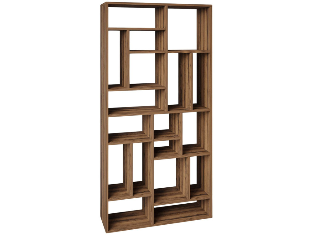 Libreria in legno "Nicola" - 90 x 30 x 180 cm - Marrone