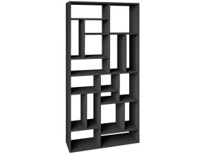 Libreria in legno "Nicola" - 90 x 30 x 180 cm - Grigio antracite