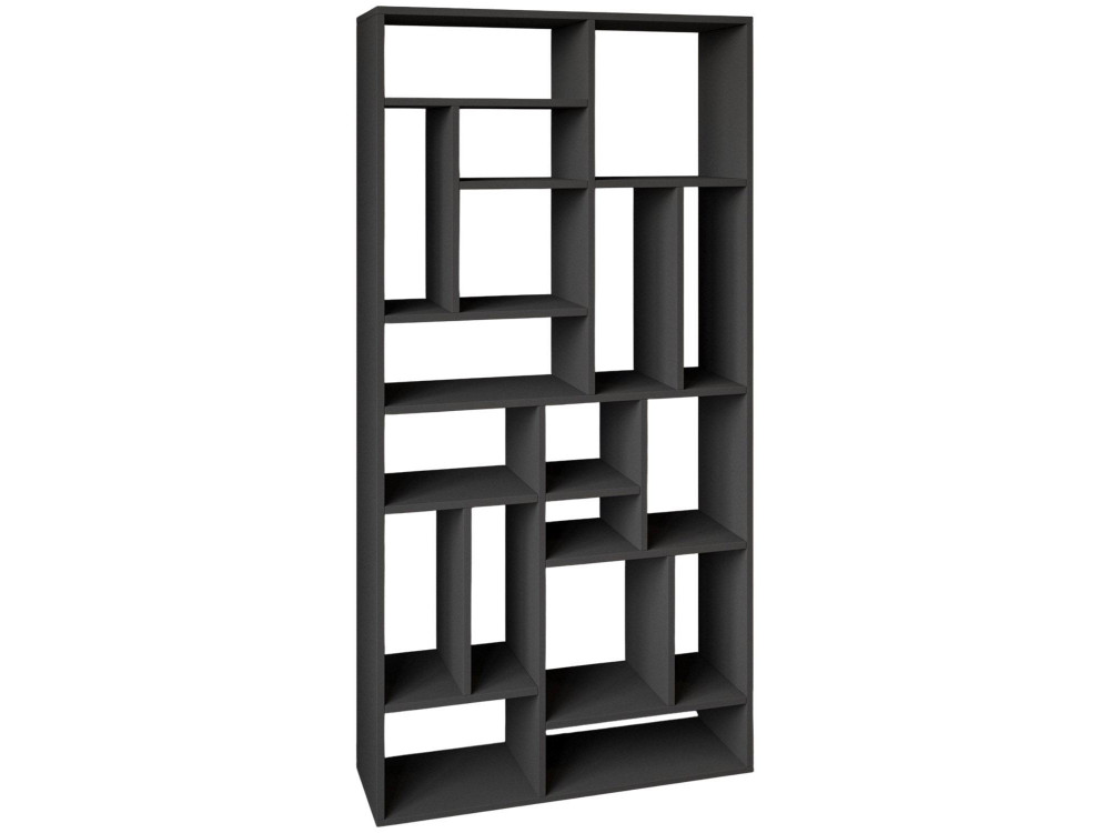 Libreria in legno "Nicola" - 90 x 30 x 180 cm - Grigio antracite