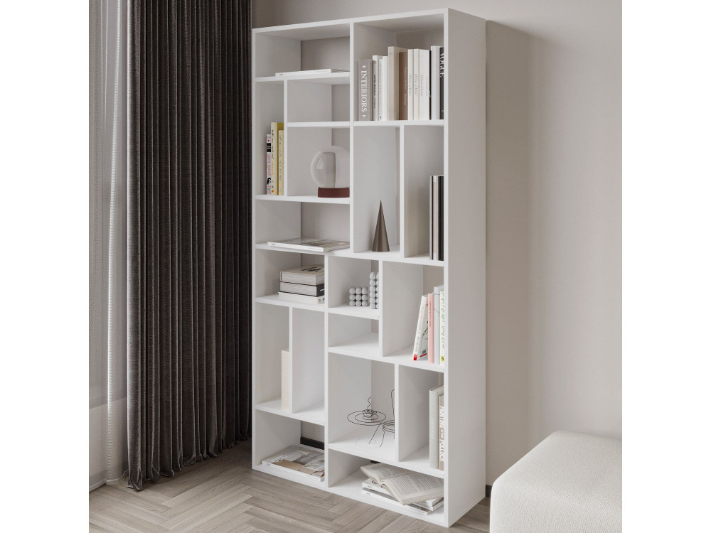 Libreria in legno "Nicola" - 90 x 30 x 180 cm - Bianco