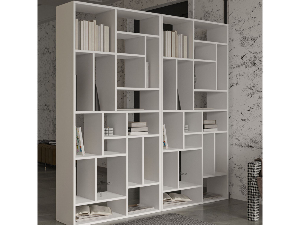 Libreria in legno "Nicola" - 90 x 30 x 180 cm - Bianco