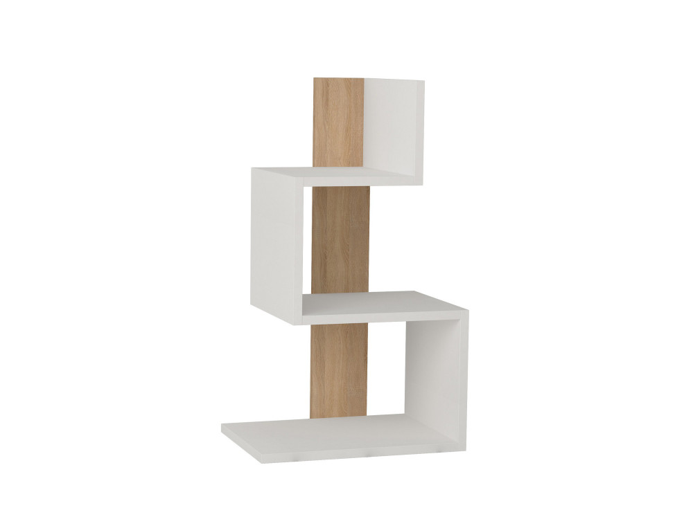 Tavolino laterale in legno "Rosie" - 42 x 30 x 72 cm - Rovere bianco