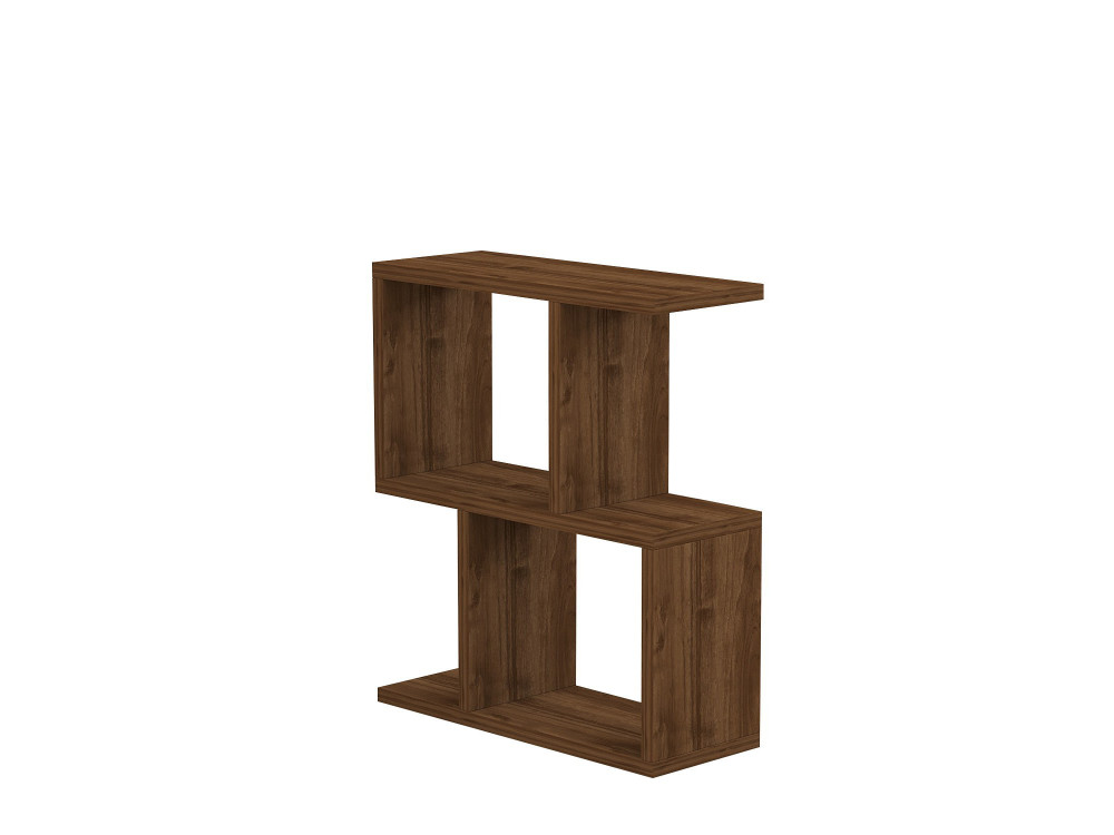 Tavolino laterale in legno "Zet" - 45 x 17 x 51 cm - Noce