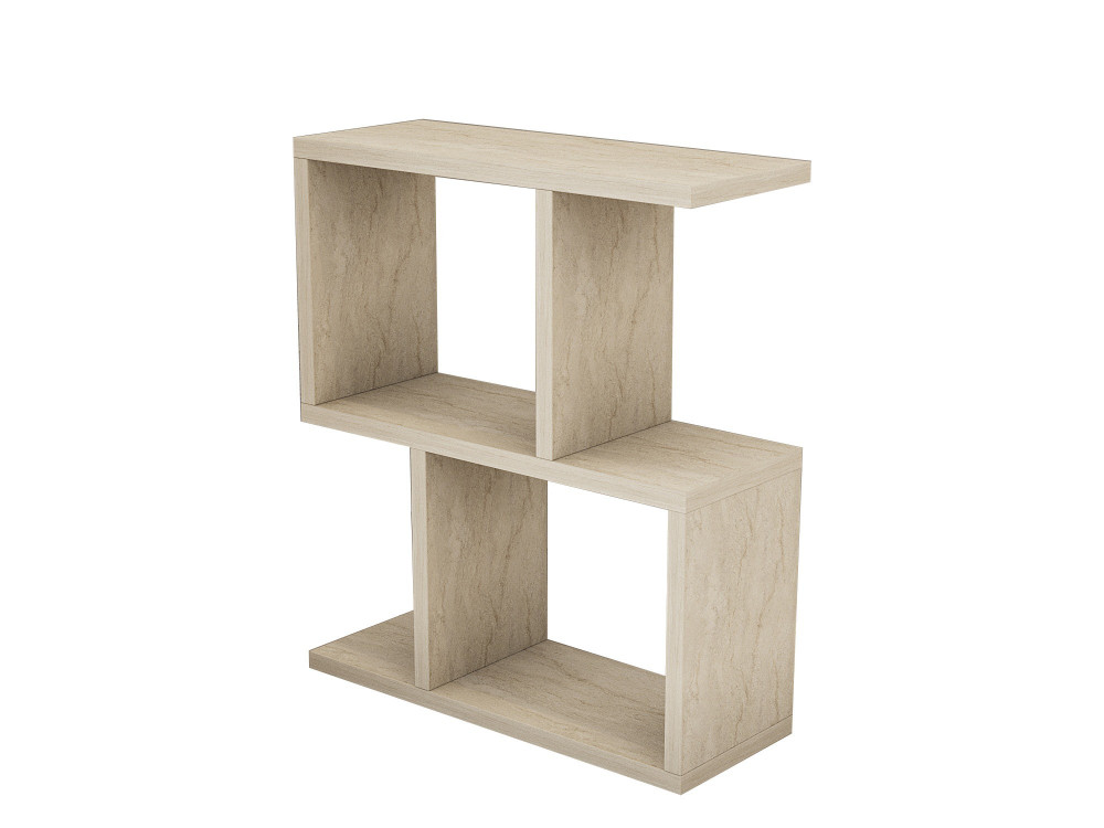 Tavolino laterale in legno "Zet" - 45 x 17 x 51 cm - Travertino