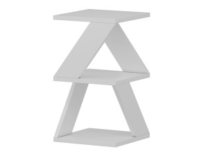 Tavolino laterale in legno "Albeni" - 30 x 30 x 50 cm - Bianco