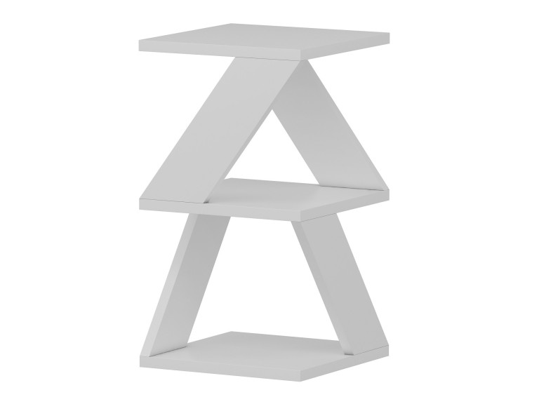 Tavolino laterale in legno "Albeni" - 30 x 30 x 50 cm - Bianco