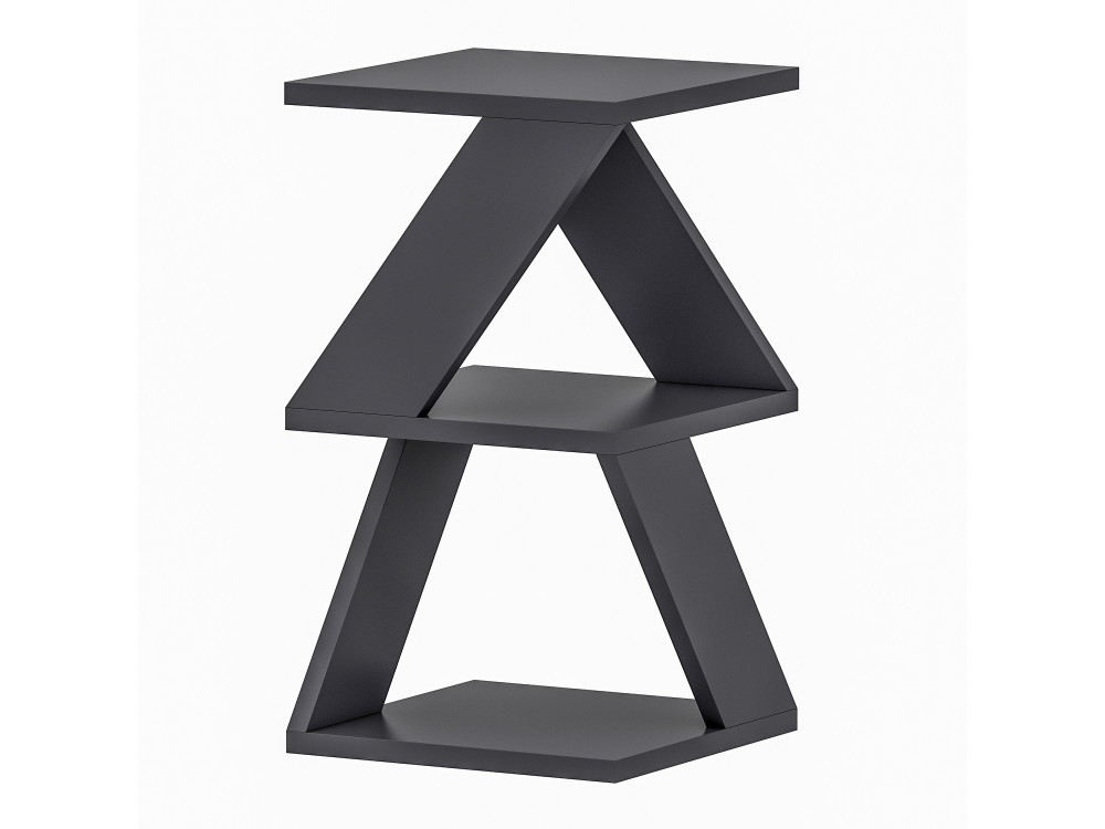 Tavolino laterale in legno "Albeni" - 30 x 30 x 50 cm - Antracite