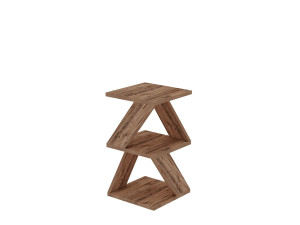 Tavolino laterale in legno "Albeni" - 29 x 29 x 54 cm - Pino atlantico
