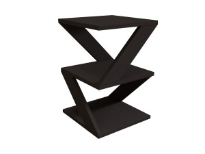Tavolino laterale in legno "Albeni" - 29 x 29 x 54 cm - Nero