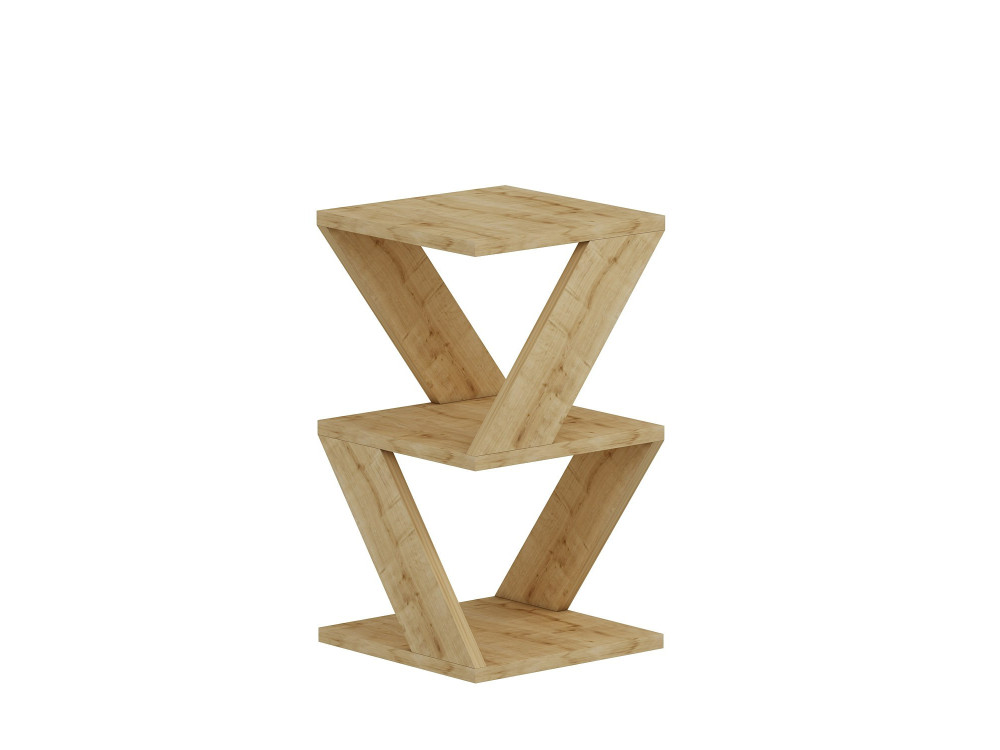 Tavolino laterale in legno "Albeni" - 30 x 30 x 50 cm - Rovere Zaffiro
