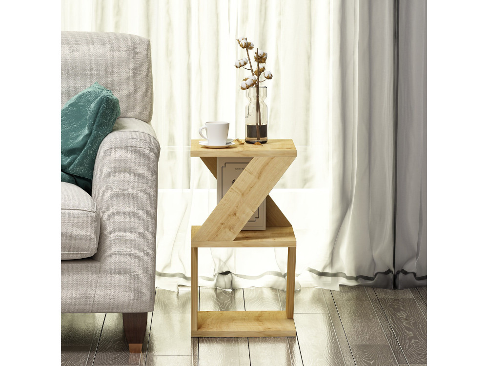 Tavolino laterale in legno "Albeni" - 30 x 30 x 50 cm - Rovere Zaffiro