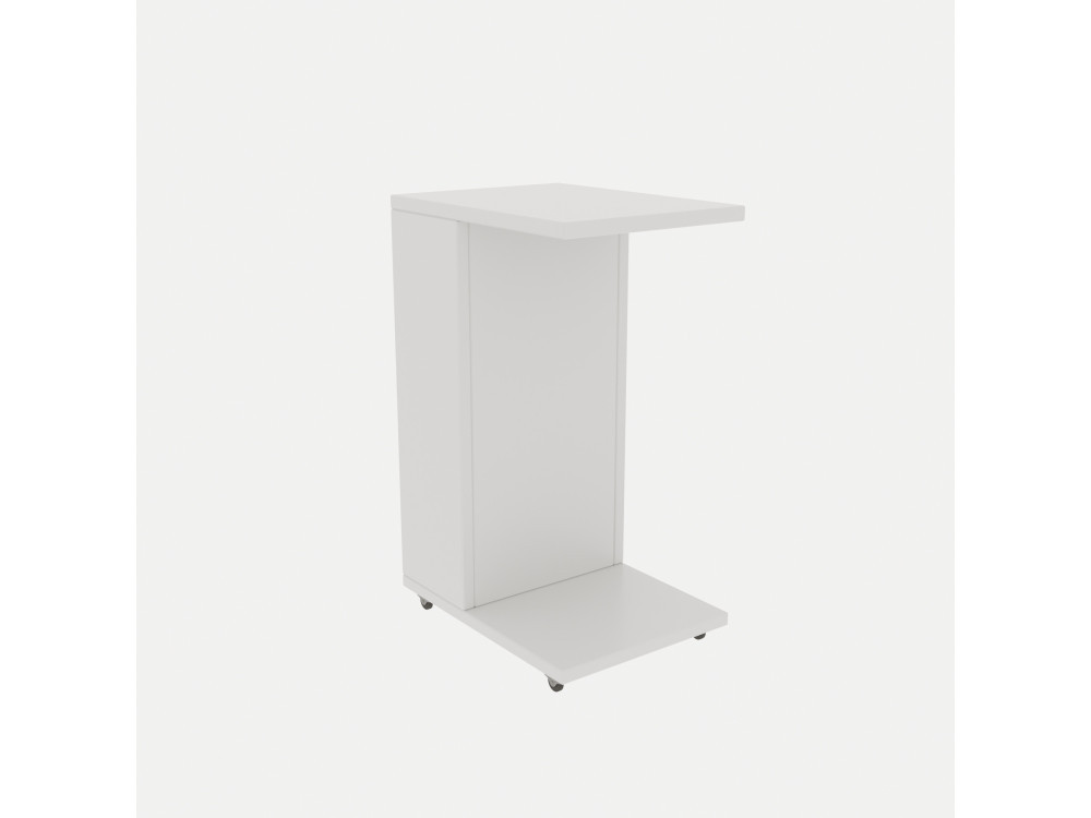 Tavolino laterale in legno "Filinta" - 30 x 40 x 63 cm - Bianco