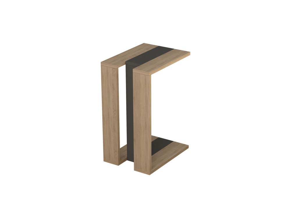 Tavolino laterale in legno "Muju" - 30 x 40 x 57 cm - Rovere antracite