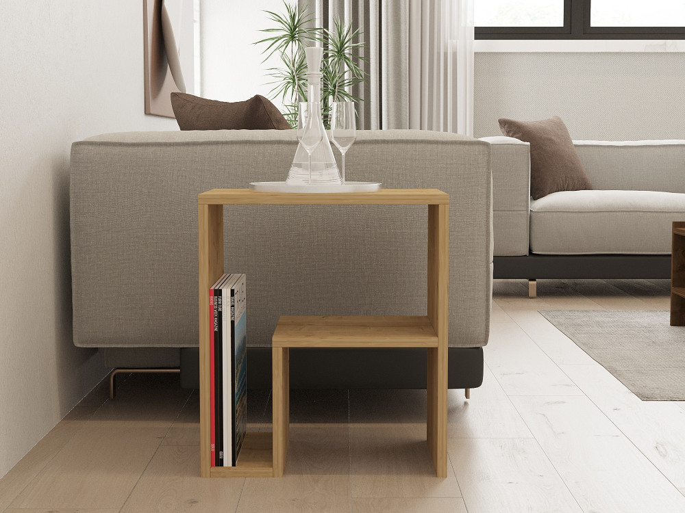 Tavolino in legno "Yepa" - 45 x 29 x 51 cm - Rovere Zaffiro