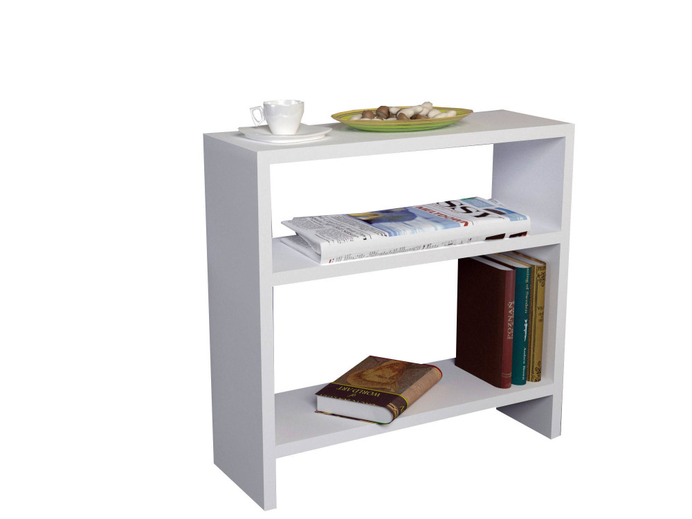 Tavolino in legno "Silvanus" - 51 x 17 x 49 cm - Bianco