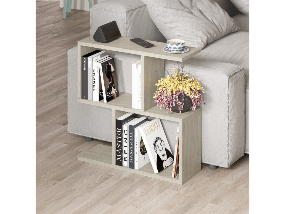Tavolino in legno "Homemania" - 60 x 60 x 20 cm - Beige