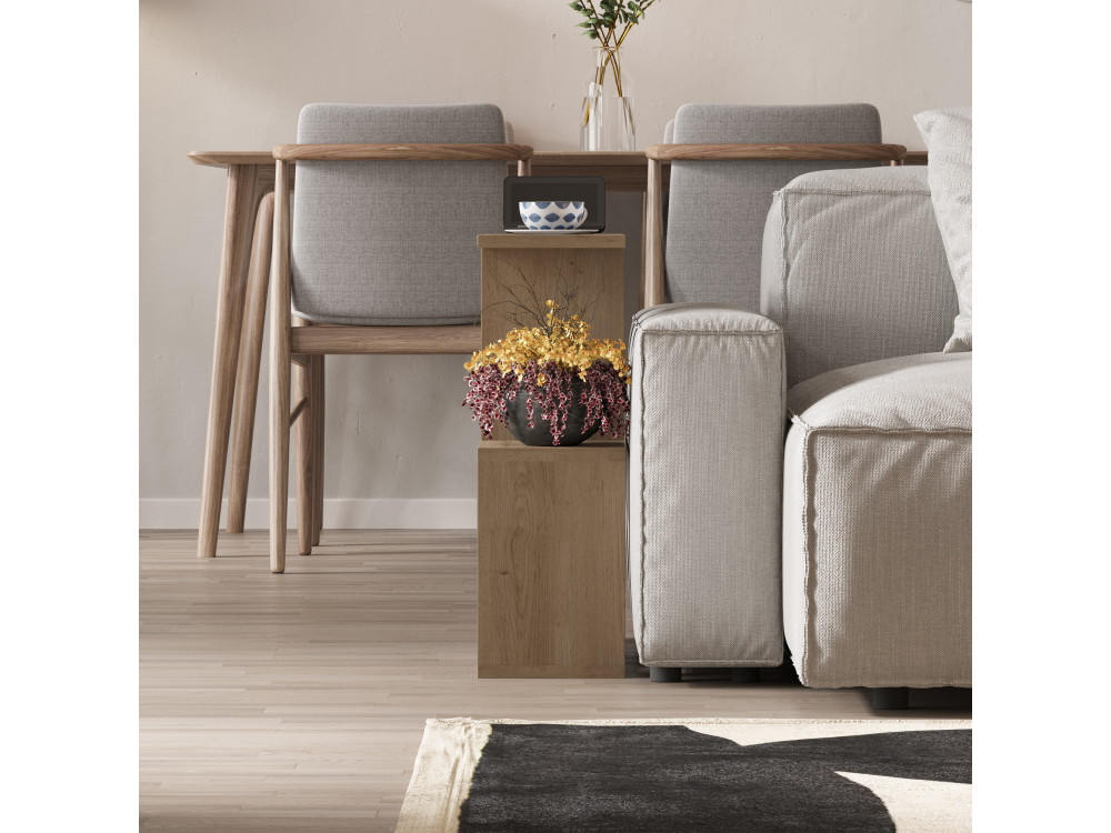 Tavolino in legno "Homemania" - 60 x 20 x 60 cm - Beige