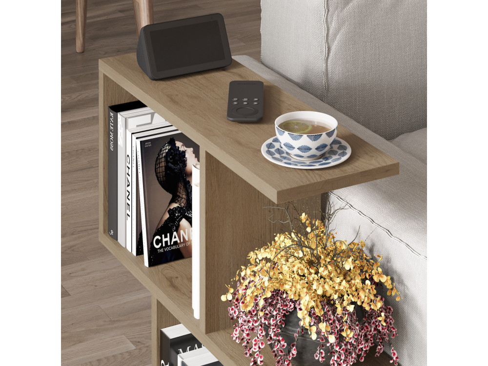 Tavolino in legno "Homemania" - 60 x 20 x 60 cm - Beige