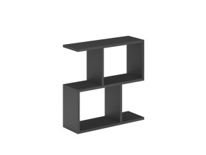Tavolino in legno "Homemania" 60 x 20 x 60 cm - Nero seta