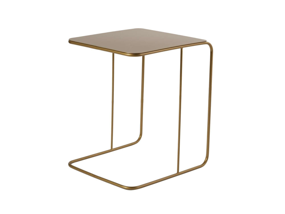 Tavolino in metallo "Poet" 47 x 46 x 57 cm - Oro