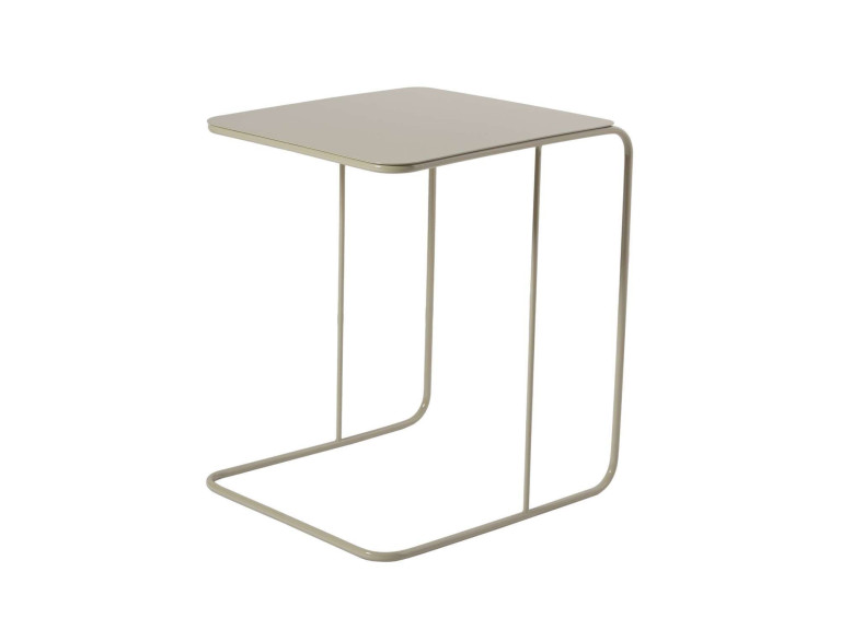 Tavolino in metallo "Poet" 47 x 46 x 57 cm - Taupe