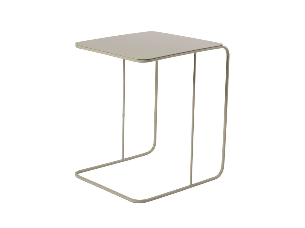 Tavolino in metallo "Poet" 47 x 46 x 57 cm - Taupe