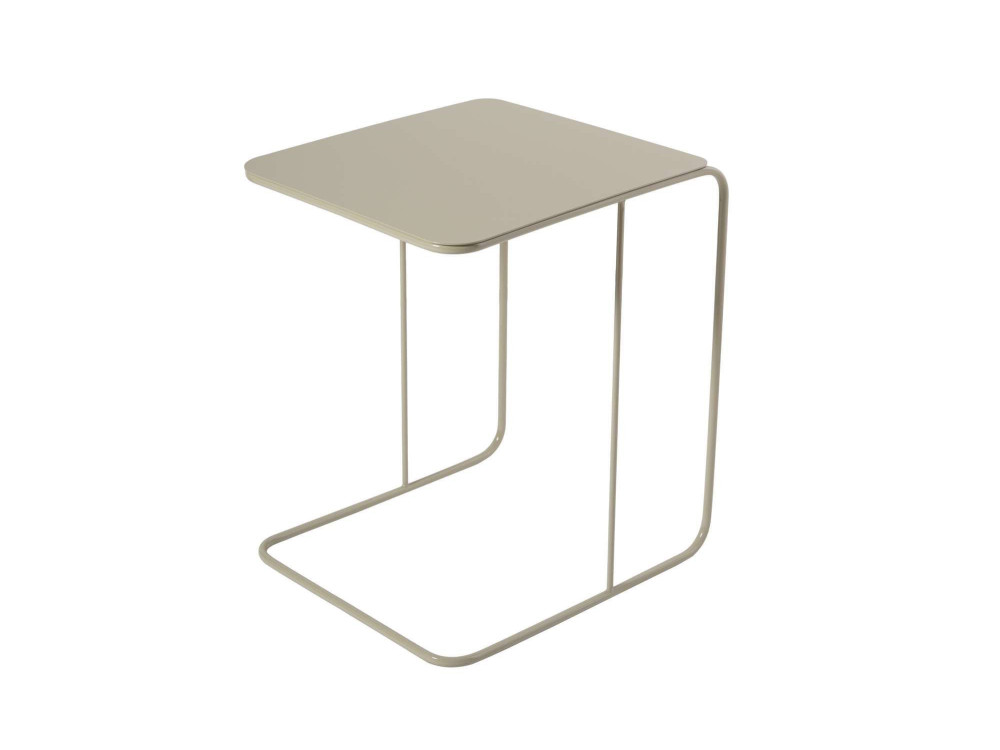 Tavolino in metallo "Poet" 47 x 46 x 57 cm - Taupe