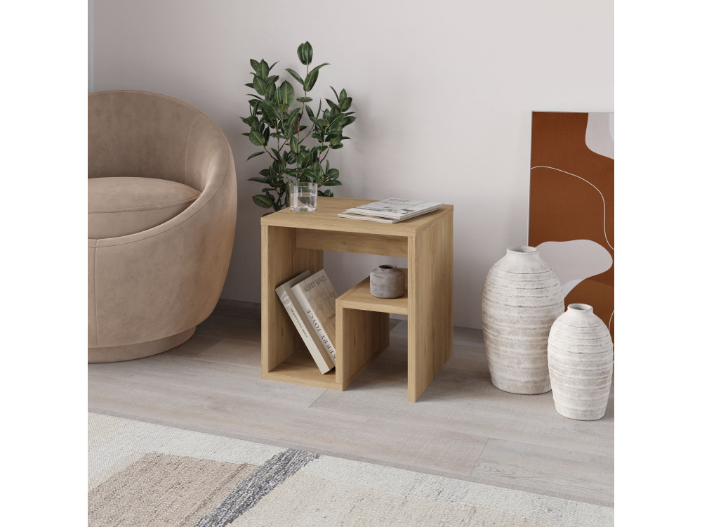 Tavolino in legno "Bon" 40 x 35 x 40 cm - Rovere zaffiro