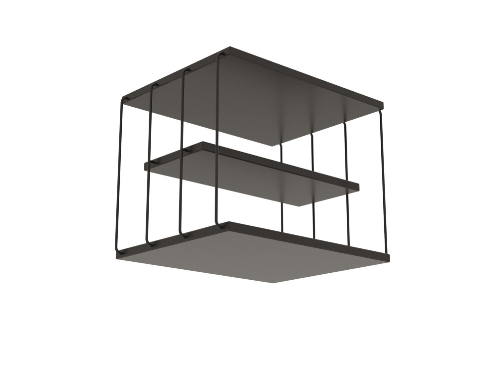 Tavolino in legno "Lifon" 50 x 40 x 33 cm - Antracite