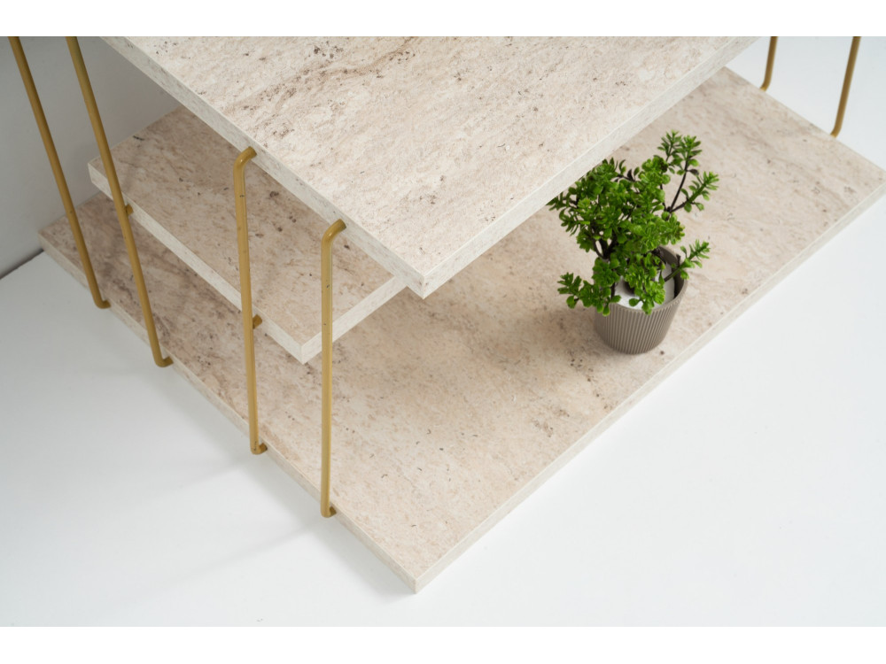 Tavolino in legno "Lifon" 50 x 40 x 33 cm - Travertino